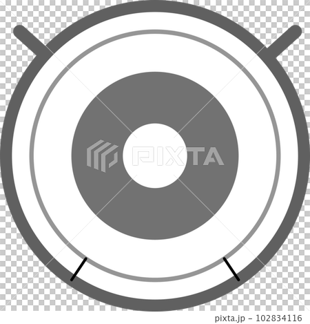 清潔機器人的簡單單色插圖 清潔機器人的簡單單色插圖 102834116