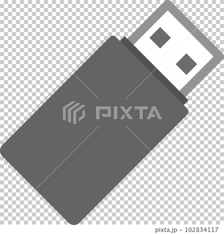Simple monochrome illustration of USB memory Simple monochrome illustration of USB memory 102834117