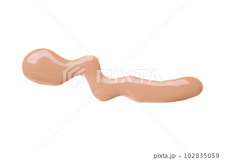 Liquid foundation isolated on white background. Swatch of liquid foundation or nail polish for design. Liquid foundation isolated on white background. Swatch of liquid foundation or nail polish for design. 102835059