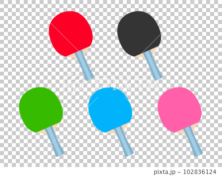 帶彩色橡膠的乒乓球拍插圖 102836124