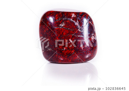 Macro mineral stone jasper hematite on white background Macro mineral stone jasper hematite on white background 102836645
