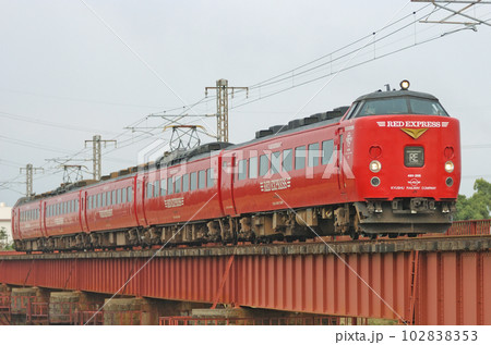 日豊本線　高城ー鶴崎　JR九州　485系　DK13編成（鹿児島）　にちりん 102838353