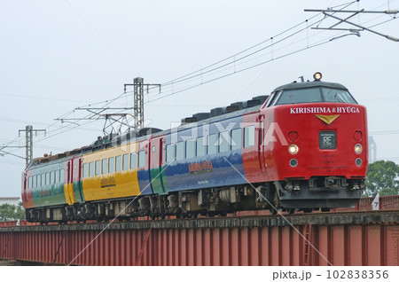 日豊本線 高城ー鶴崎 JR九州 485系 DK3編成（鹿児島） にちりん