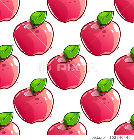 Vector seamless pattern with apples. Trendy hand drawn print. Modern abstract design for paper, cover, fabric, interior decor Vector seamless pattern with apples. Trendy hand drawn print. Modern abstract design for paper, cover, fabric, interior decor 102840446