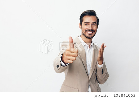businessman man arm business happy hand suit beige winner victory office businessman man arm business happy hand suit beige winner victory office 102841053