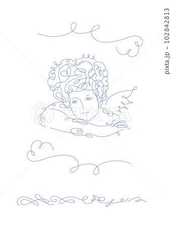 素材：天使のラインアート_ファッション・コスメ・ウェディング 102842813