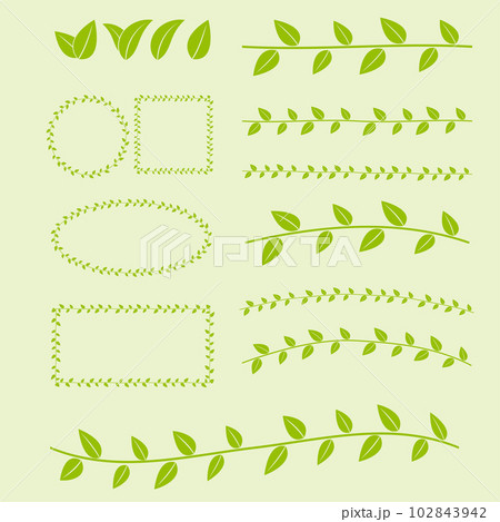leaf vector image bundle set for  eco or bio concept 102843942