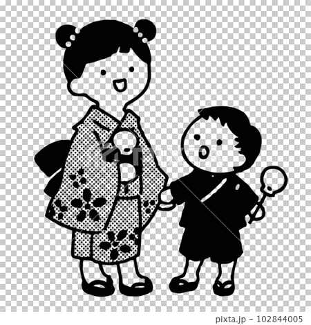 浴衣をきた小さな兄弟 浴衣をきた小さな兄弟 102844005