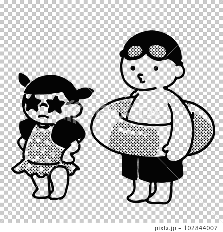 little brothers in bathing suits 102844007