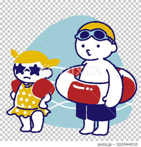 little brothers in bathing suits 102844010