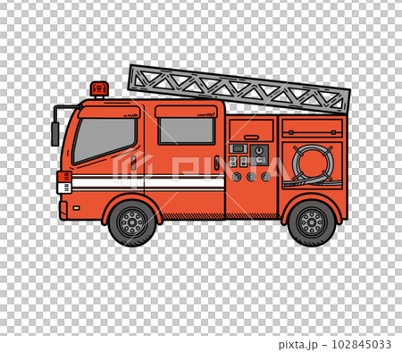 Working car fire truck vector illustration 102845033