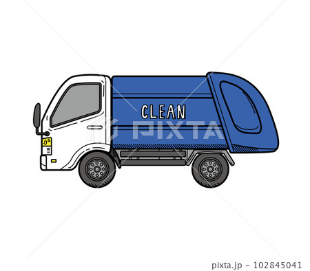 働く車 ゴミ収集車 ベクターイラスト 働く車 ゴミ収集車 ベクターイラスト 102845041