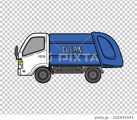 働く車 ゴミ収集車 ベクターイラスト 働く車 ゴミ収集車 ベクターイラスト 102845041