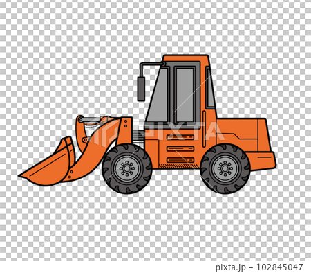 Working car wheel loader vector illustration 102845047