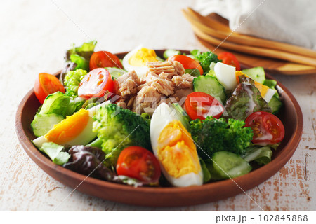 野菜たっぷりのツナサラダ 102845888