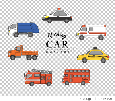 Working car vector illustration set 102846496