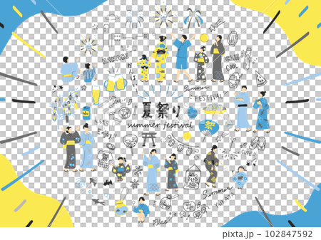 享受夏日祭的人 享受夏日祭的人 102847592