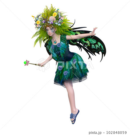 蝶々の妖精のイラスト素材 [102848059] - PIXTA