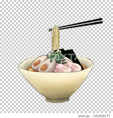 Ajitama 叉燒豆芽拉麵配蔥和海藻 102848275