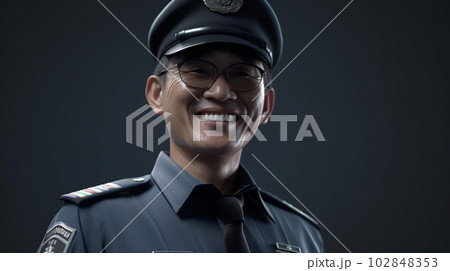 警察官・警備員のアジア人男性(Generative AI) 警察官・警備員のアジア人男性(Generative AI) 102848353