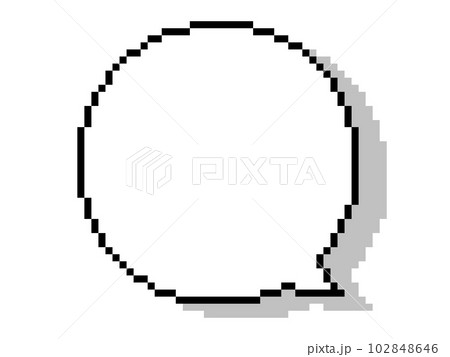 シンプルな吹き出しのドット絵 102848646