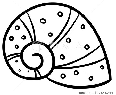 Sea shell black silhouette vector icon beach graphic element. Sea shell black silhouette vector icon beach graphic element. 102848744