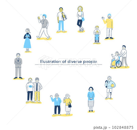 ダイバーシティ・多様性のイメージ　サークル 102848875