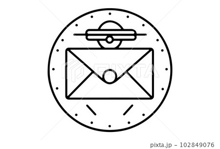 Outline email icon isolated on grey background.Email icon flat design, Mail Icon, Envelope Icon Vector, 102849076