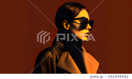 ファッションショーでランウェイを歩くモデルの女性(Generative AI) ファッションショーでランウェイを歩くモデルの女性(Generative AI) 102849482