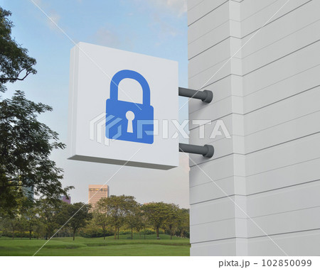 Technology internet security and safety online concept, 3D rendering 102850099