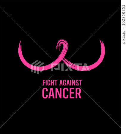 Line art symbol in breast shape. 102850853