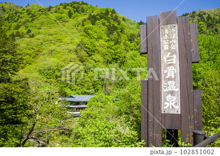 新緑シーズンの温泉地【信州白骨温泉】 新緑シーズンの温泉地【信州白骨温泉】 102851002