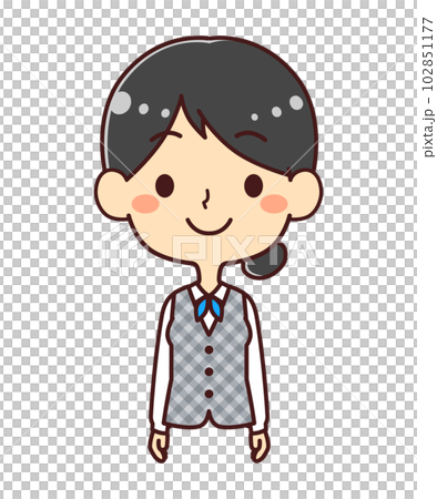 女性事務員　イラスト素材 102851177