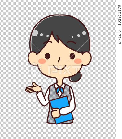 Female clerk information illustration material 102851179