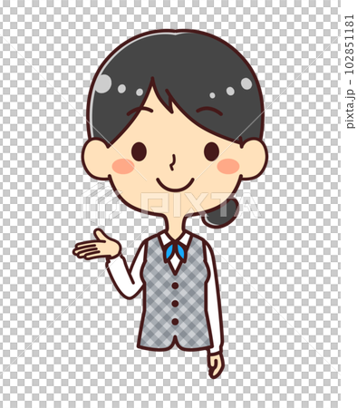 Female clerk information illustration material 102851181