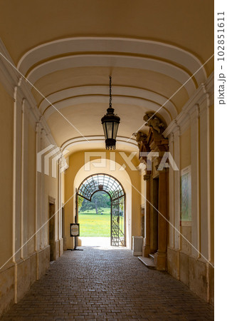 Chateau Valtice, Czech Republic, Lednice-Valtice Cultural Landscape is World Heritage Site by UNESCO. 102851611