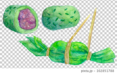 竹餃子水彩畫手繪插畫水彩插畫 竹餃子水彩畫手繪插畫水彩插畫 102851788