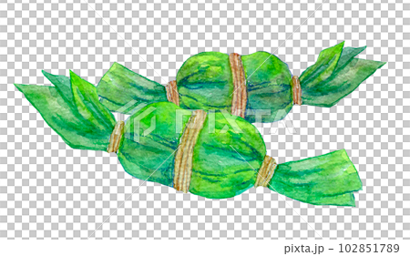 竹餃子水彩畫手繪插畫水彩插畫 102851789