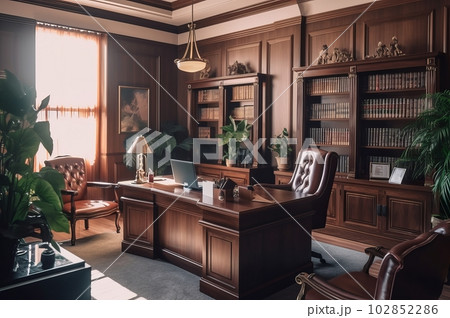 重厚な役員室,Generative AI AI画像 102852286