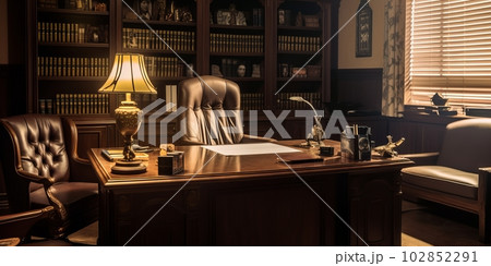 重厚な役員室,Generative AI AI画像 102852291