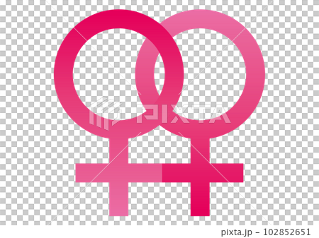 シンプルな性別記号のイラスト 102852651