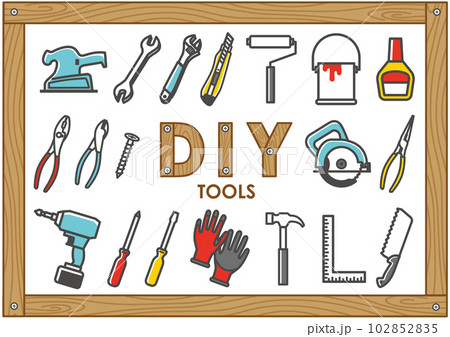DIYツールのカラーアイコンセット 102852835