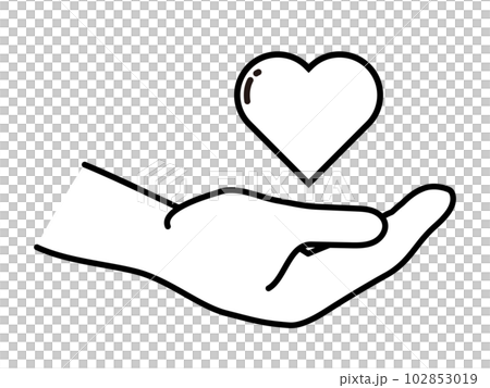 支持某人，幫助某人並提供一顆善良的心的圖像的插圖 102853019