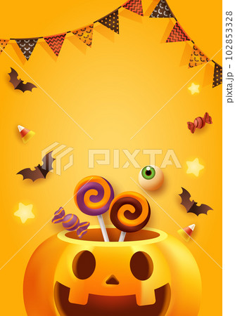 ハロウィンのベクターイラスト背景(ハロウィーン) 102853328