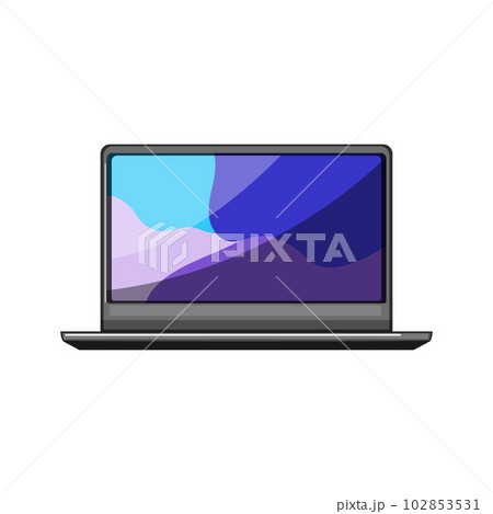 digital laptop computer cartoon vector illustration digital laptop computer cartoon vector illustration 102853531