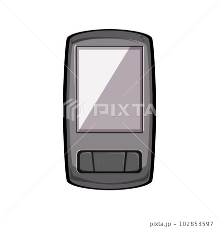 beat heart rate monitor cartoon vector illustration 102853597