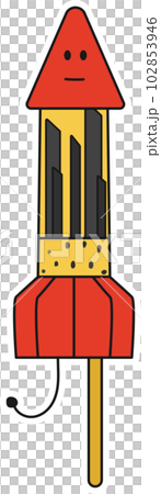 Cute firework rocket isolated on transparent...のイラスト素材 [102853946] - PIXTA