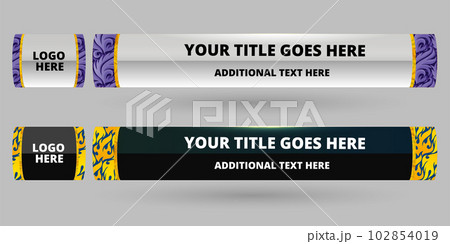 Modern Abstract Lower third Stylish Banner Design 102854019