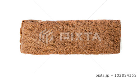 Chocolate Halva Pieces Isolated, Sunflower Halawa, Halvah or Halwa on White Background 102854355