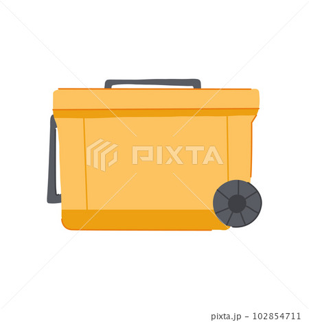 camping cooler box cartoon vector illustration 102854711